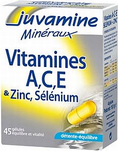 Juvamine Vitamins A, C, E Selenium and Zinc, 45 drajeuri